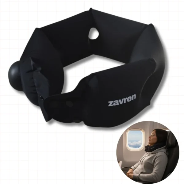 Zavren inflatable neck pillow for travelling