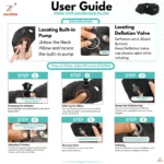 Zavren inflatable neck pillow for travelling