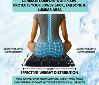 Zavren inflatable seat cushion with built in pump