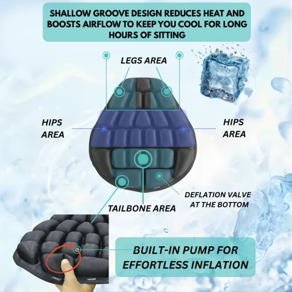 Zavren inflatable motorbike seat cushion