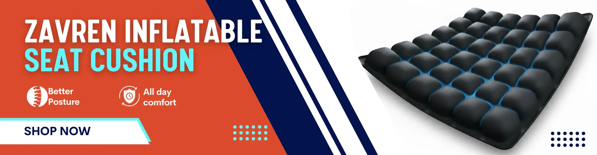 Zavren inflatable seat cushion